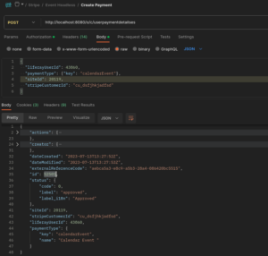 in POST eventpayments API