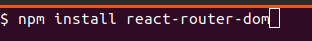 install React Router for a web application